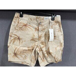 AG Mens Slim Cipher Shorts Palm Print Beige 29